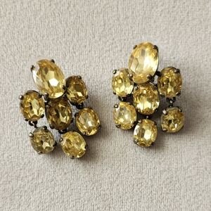 J. Crew Yellow Stone Chandelier Earrings
